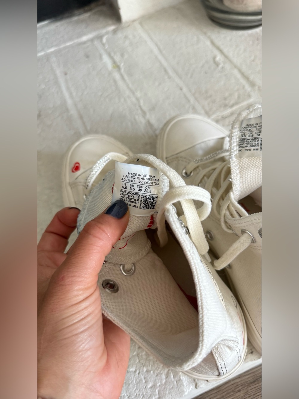 Converse Chuck Taylor All Star Lift Y2K Heart Platform High Top A09114C W 5.5 - Picture 8 of 10